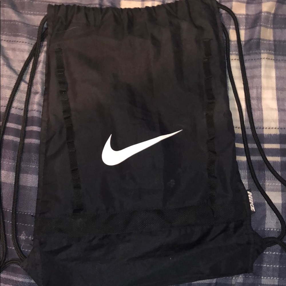 Black Nike Draw String Bag